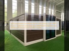 40ft Genişletilebilir Konteyner Evi Katlanabilir Boyutu 11800 × 6220 × 2480mm Genişletilmiş Boyutu 5900*6300*2480mm ve Bambu Plywood Ground Ana Çerçeve