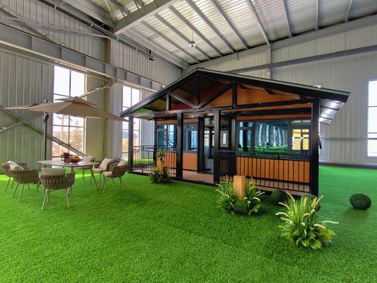 satın al 50 mm'lik zemin kalınlığı ve PVC kaydırıcı penceresi olan modern prefab katlanır ev Çevrimiçi üretim