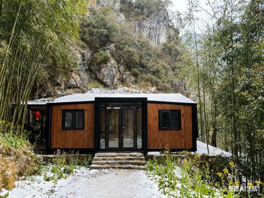 satın al 20ft Foldable Container House with Hot Dip Galvanized Frame Thermal Break Aluminum Windows and Dry Wet Separated Bathroom Çevrimiçi üretim