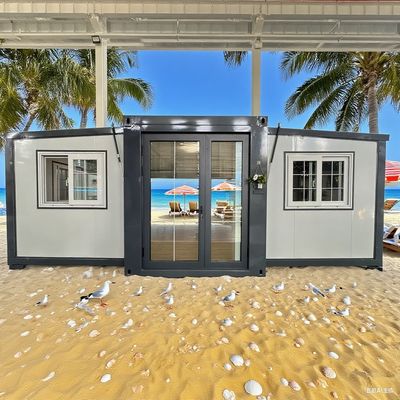 satın al Expandable double wing 20 Foot container house featuring 50mm/75mm Sandwich Panel and 2 KN/m2 Floor Permitted Loading Çevrimiçi üretim