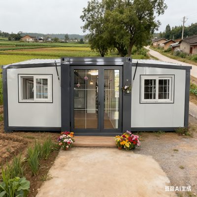 satın al 50-75 mm EPS Sandviç Paneli 1.172 metreküp kapasitesi ve katlanmış boyutları L5900*W2200*2480mm olan katlanabilir 20ft konteyner Çevrimiçi üretim