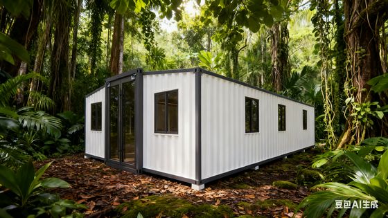 satın al Modern 40ft Expandable Container Home with Bamboo Plywood Flooring and Fireproof Center Floor Çevrimiçi üretim