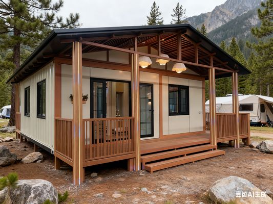 satın al Expandable Container House L-shaped Cabinet Kitchen Wet-dry Separation Bathroom Overall Frame Protection Coating Çevrimiçi üretim