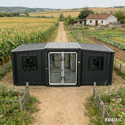 satın al Katlanabilir 20ft Konteyner, 5900 × 2200 × 2480(mm) Katlanma Boyutu, 18mm Kalınlığında Yangına Dayanıklı Çimento Fiber Zemin ve 1 Yıl Garanti Çevrimiçi üretim