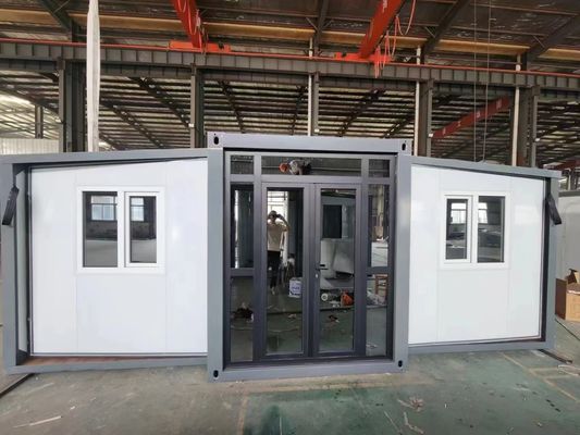 Galvanizli Çelik Çerçeve 40ft Genişletilebilir Konteyner Ev, Hazır Tesisat ve T65mm EPS Renkli Çelik Plakalı Duvar Taşı