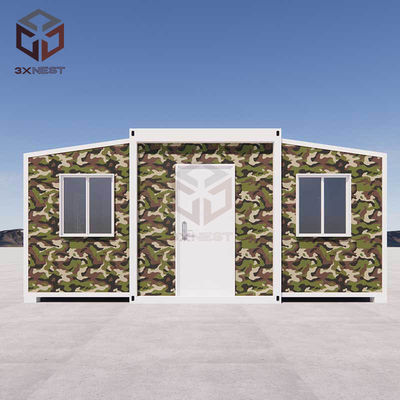 Ateş geçirmez genişletilebilir konteyner evi T65mm EPS renk çelik plaka ile