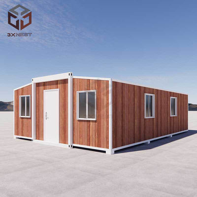 Taşınabilir Taşınabilir 40ft Genişletilebilir Konteyner Ev Çift Camlı Pencere