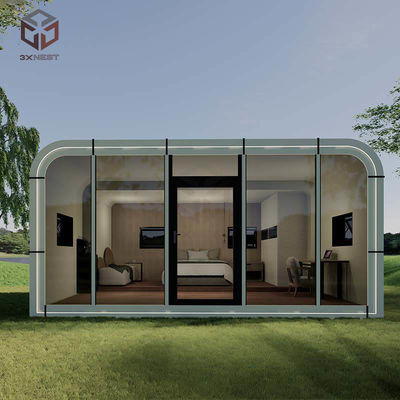 Premium Beyaz Prefab Ofis Pod Apple Kapsül Evler Modern Geri Dönüş