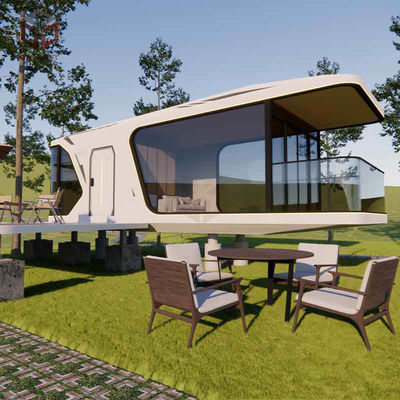 8.5m Prefabrik Ofis Kapsülü Konteyner Evi Kablolu Akıllı Işık Sistemi