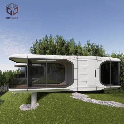 Ateş geçirmez Kapsula Hazırlanmış Glamping Pods Evler 29.6m2