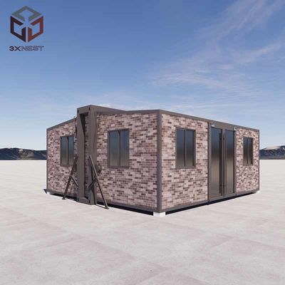 Çelik yapısı olan 700 mm modern prefab katlanır ev