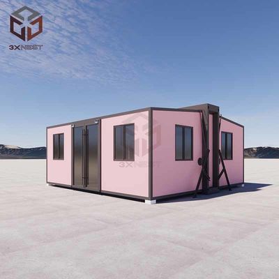 700mm Duvar Ateş geçirmez Prefab Katlanabilir Ev Taşınabilir 20ft 30ft 40ft