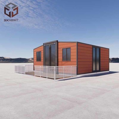 Çelik / Alüminyum Kapılarla 20FT önceden yapılmış ev