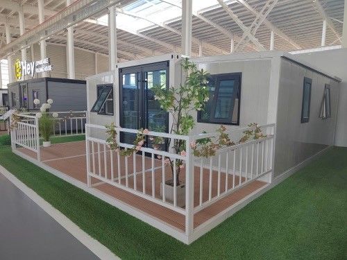 Katlanabilir 20ft konteyner geçici pop-up projeler için idealdir EPS / PU / Rock Wool Sandwich Panel Hayat süresi 20 yıldan fazla