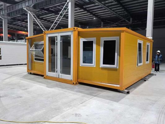 Düşük bakımlı genişletilebilir konteynerli konut evi, kontrplak zemini ve EPS Sandviç paneli duvarı ile