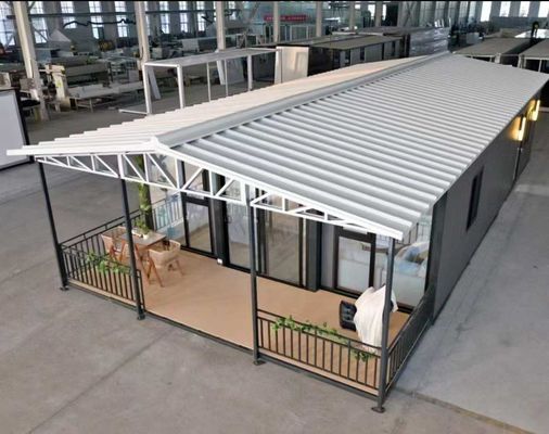 Geçici veya Kalıcı Konaklama 30FT çelik güvenlik kapısı ile genişletilebilir konteyner evi