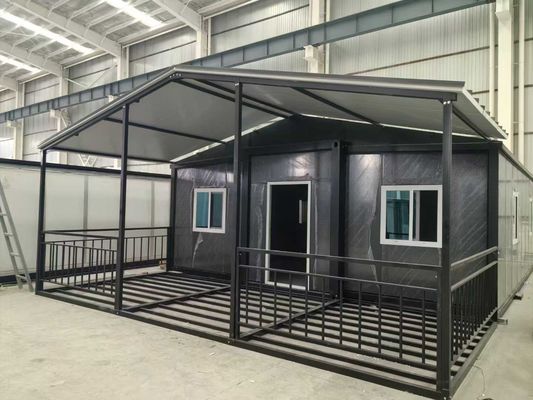 Alüminyum alaşımlı kaydırılabilir pencere ve poliüretan köpük yalıtımlı 30ft genişletilebilir konteyner evi 3.75 ton net ağırlık