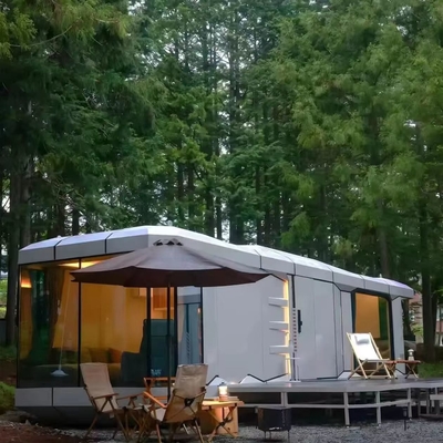 Galvanized Steel Space Capsule House with Solar Panels 8 Tons