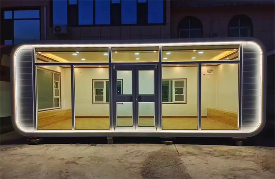 Sürgülü Katlanabilir Apple Kabini 20㎡ Kapsül Ev 5.4 Ton