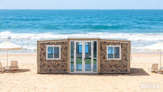 Katlanabilir 20ft konteyner özelleştirilebilir çift eğimli çatı