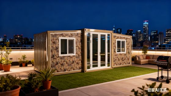 Çelik Tek Kapılı Katlanabilir 20ft Yatak Odası Konteyneri Galvanizli Hafif Çelik Çerçeve Katlanmış boyut L5900*W2200*H2480mm