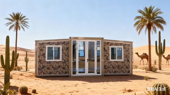 Galvanizli Hafif Çelik Çerçeveli Katlanabilir 20ft Konteyner T50mm EPS Sandviç Panel ile