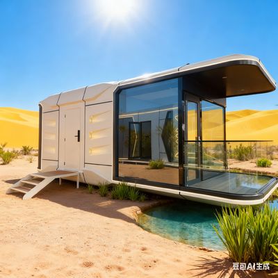 9mm Avrupa Çam Tahtası, 7 Ton Net Ağırlık ve Akıllı Kapı Kilidi ile Modern Uzay Kapsül Ev