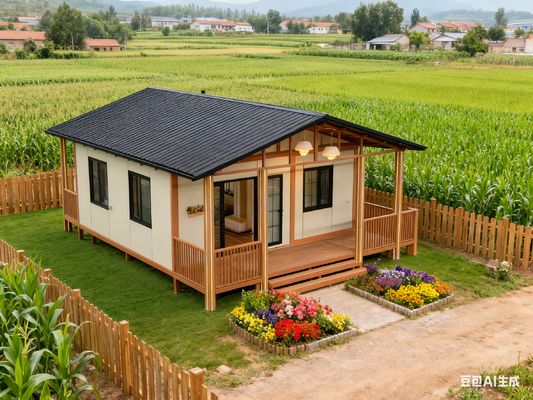 Genişletilebilir Konteyner Evi 18 mm kalınlığında Bambu Plywood 100 mm Toplam Kalınlığı ve önceden kurulu tesisat sistemi