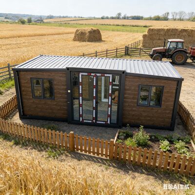 Kamp, Ev, Otel veya Tatil Köyü için Termal Yalıtım, Ses Yalıtımı ve Tamamen Galvanizli Ana Çerçeveye Sahip 20FT Katlanabilir 20ft Konteyner