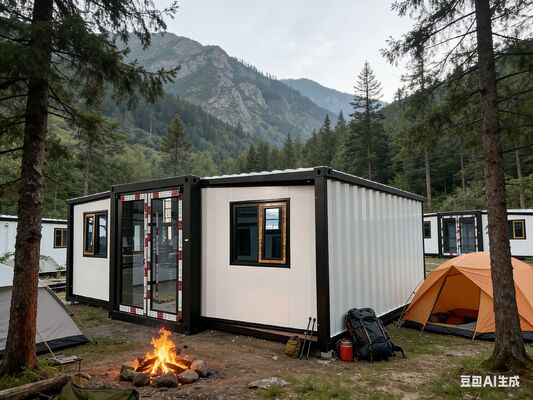 Modern Katlanabilir 20ft Konteyner 75mm EPS Sandviç Panelleri ve 18mm Yangın geçirmez Çimento Fiber Zemini ile